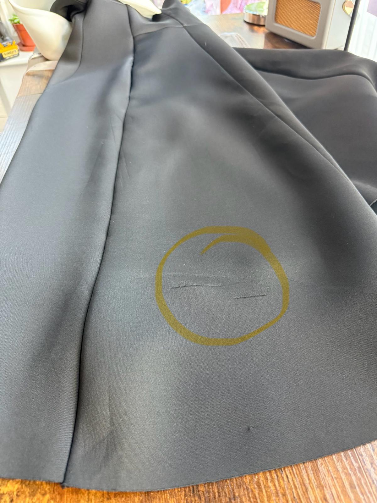 Goddiva London Black & Cream Bow Bust Midi Dress – UK 12 ⚠️ Read Condition Note