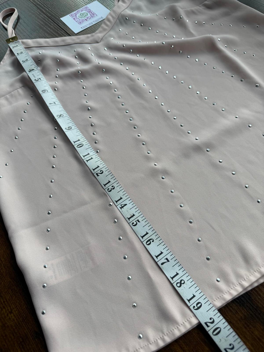 Next Blush Pink Studded Cami Top UK 10 VGC Soft Satin Look Vest Sleeveless #147