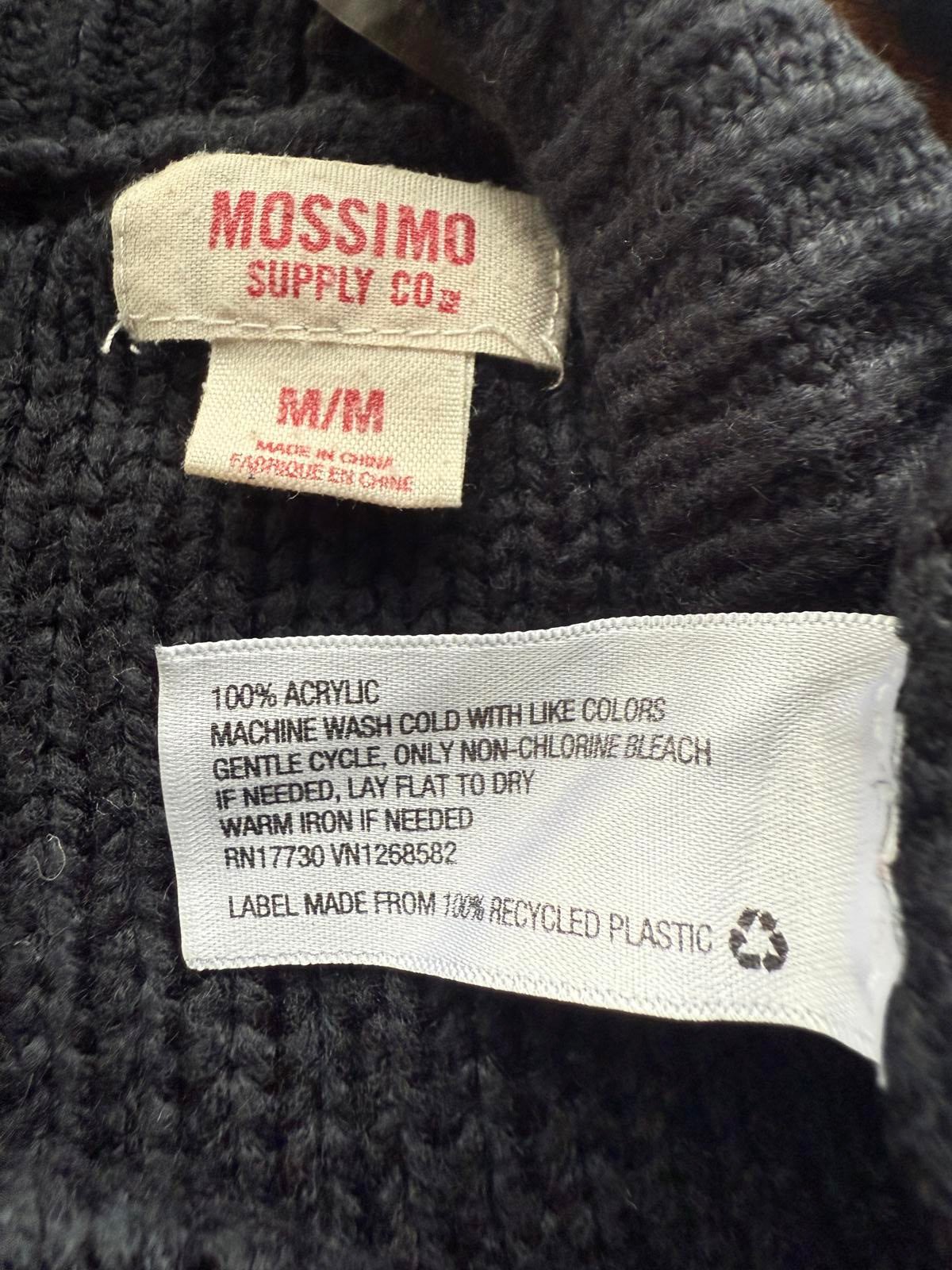 Mossimo Supply Co. Black & White Fair Isle Knit Cardigan Size M #66 NUM7