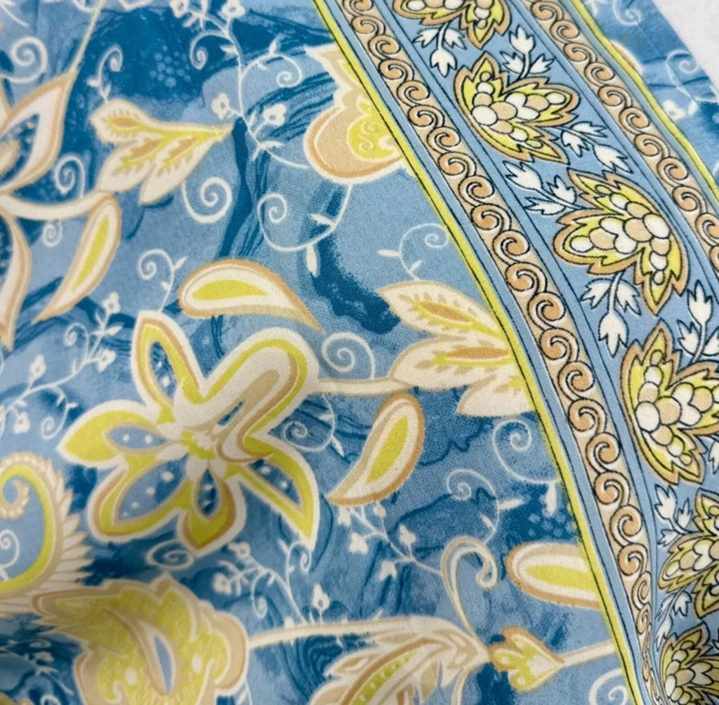 100% Silk Kaftan Maxi Dress Boho Paisley Festival Beach Cover Up