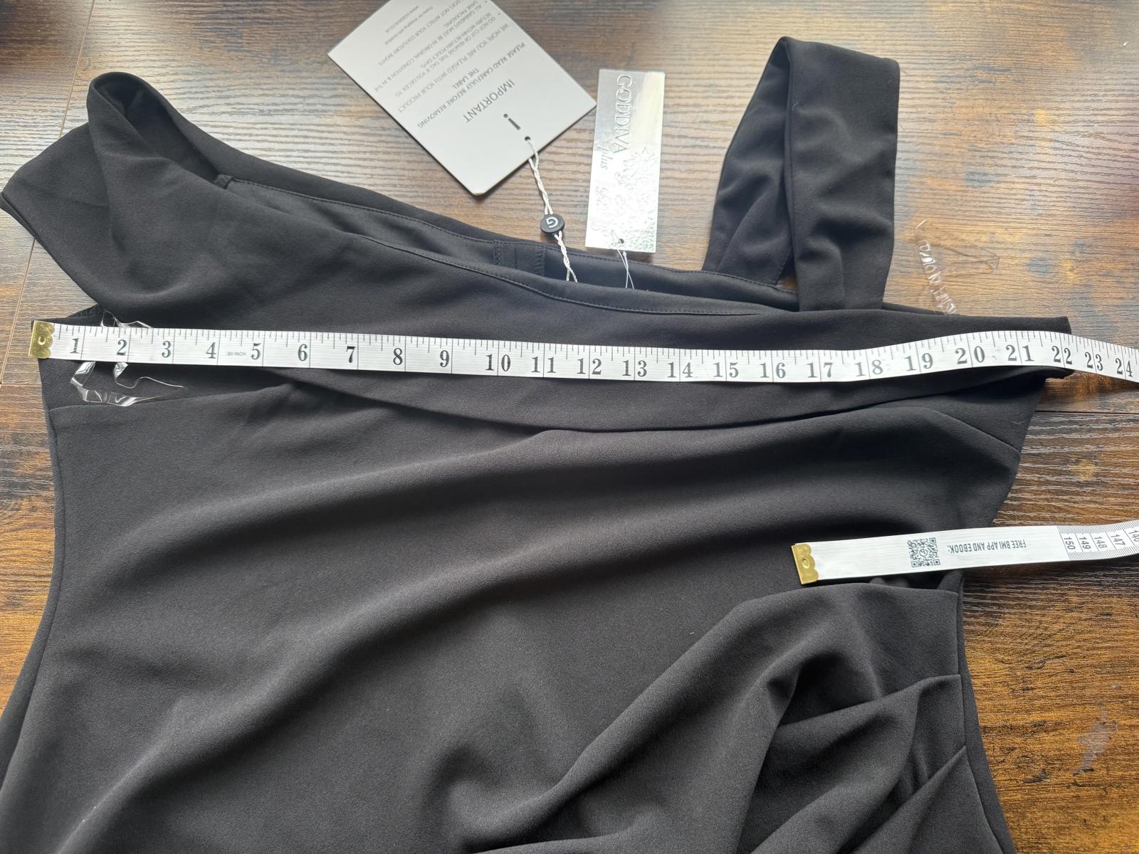 #40 Goddiva Plus DR2594P Black Off Shoulder Maxi Dress – UK 22