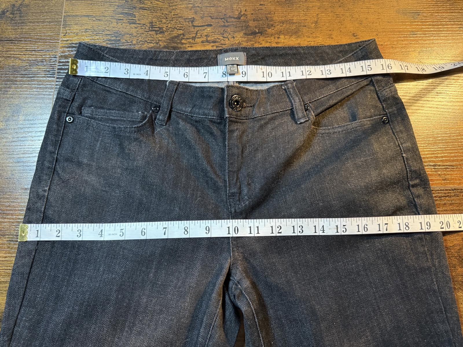 Mexx Straight Leg Black Denim Jeans – Tag UK 14 Fits UK 10–12 / US 6–8