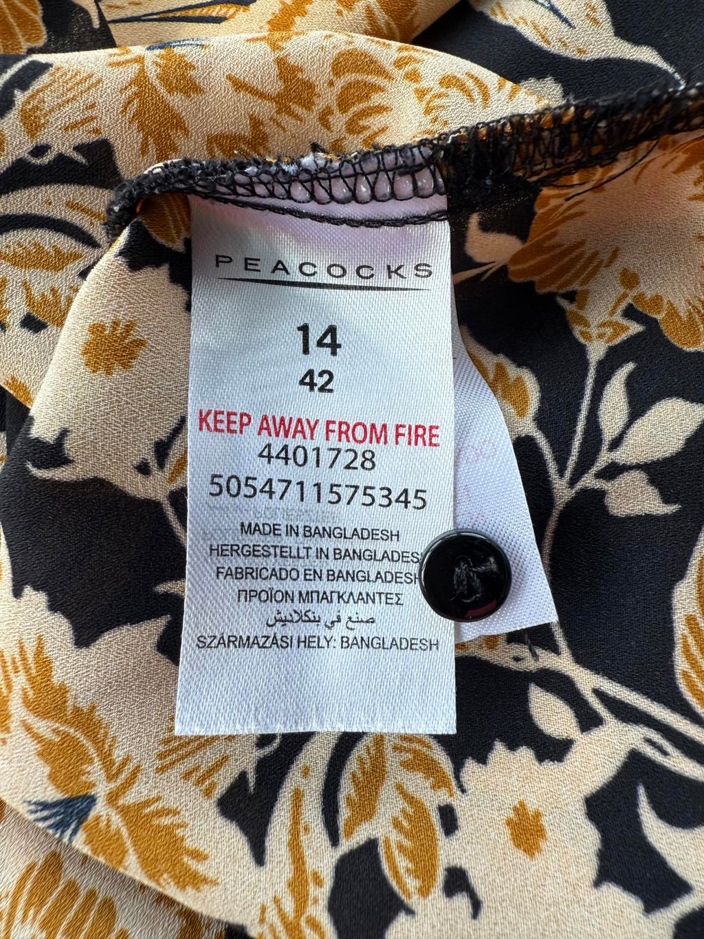 Women's Long Sleeve Floral Blouse - Size 14