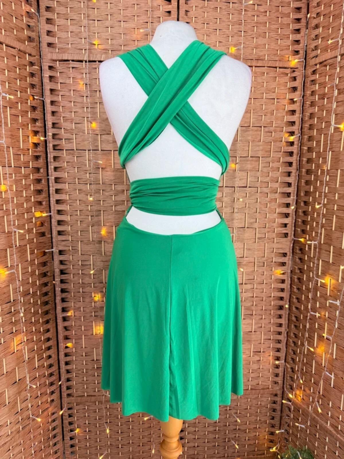 City Goddess Emerald Multiway Dress UK 8 Wrap Party Occasion