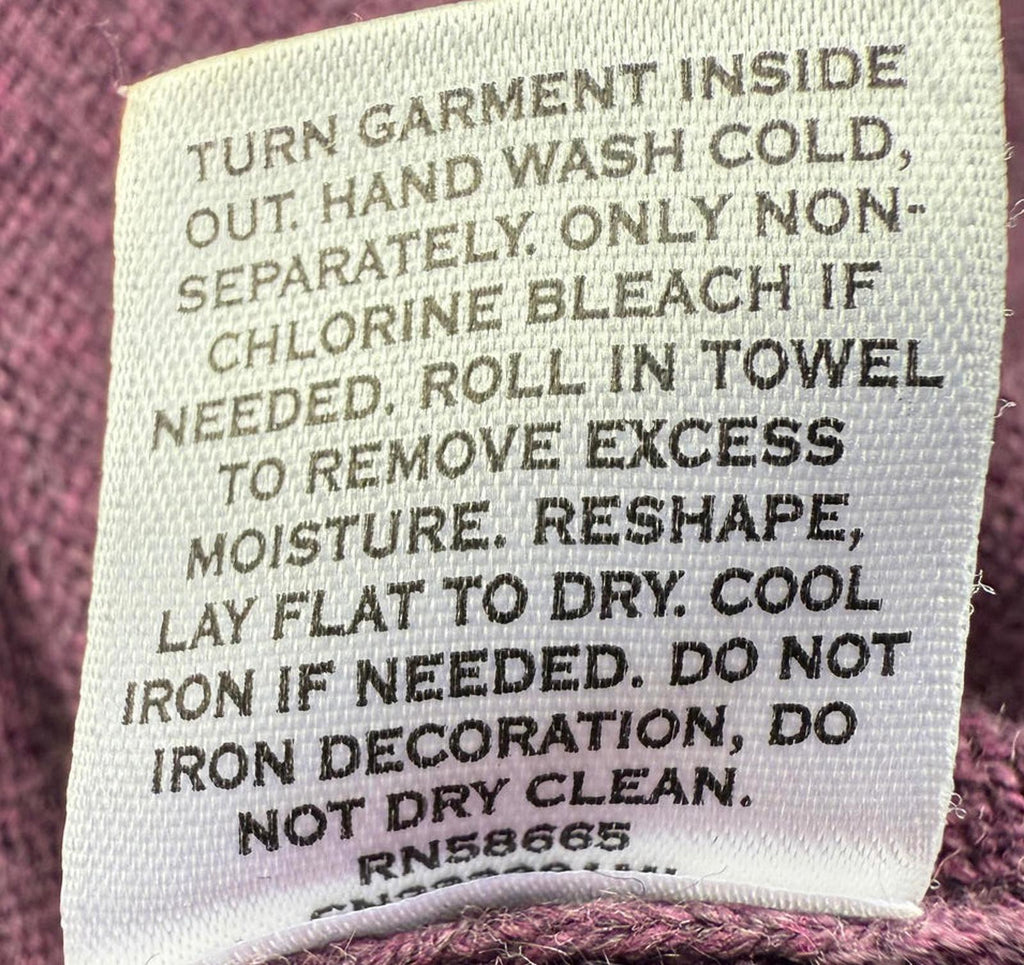 Purple Cashmere Blend Embroidered Button Cardigan UK 8-10      N62