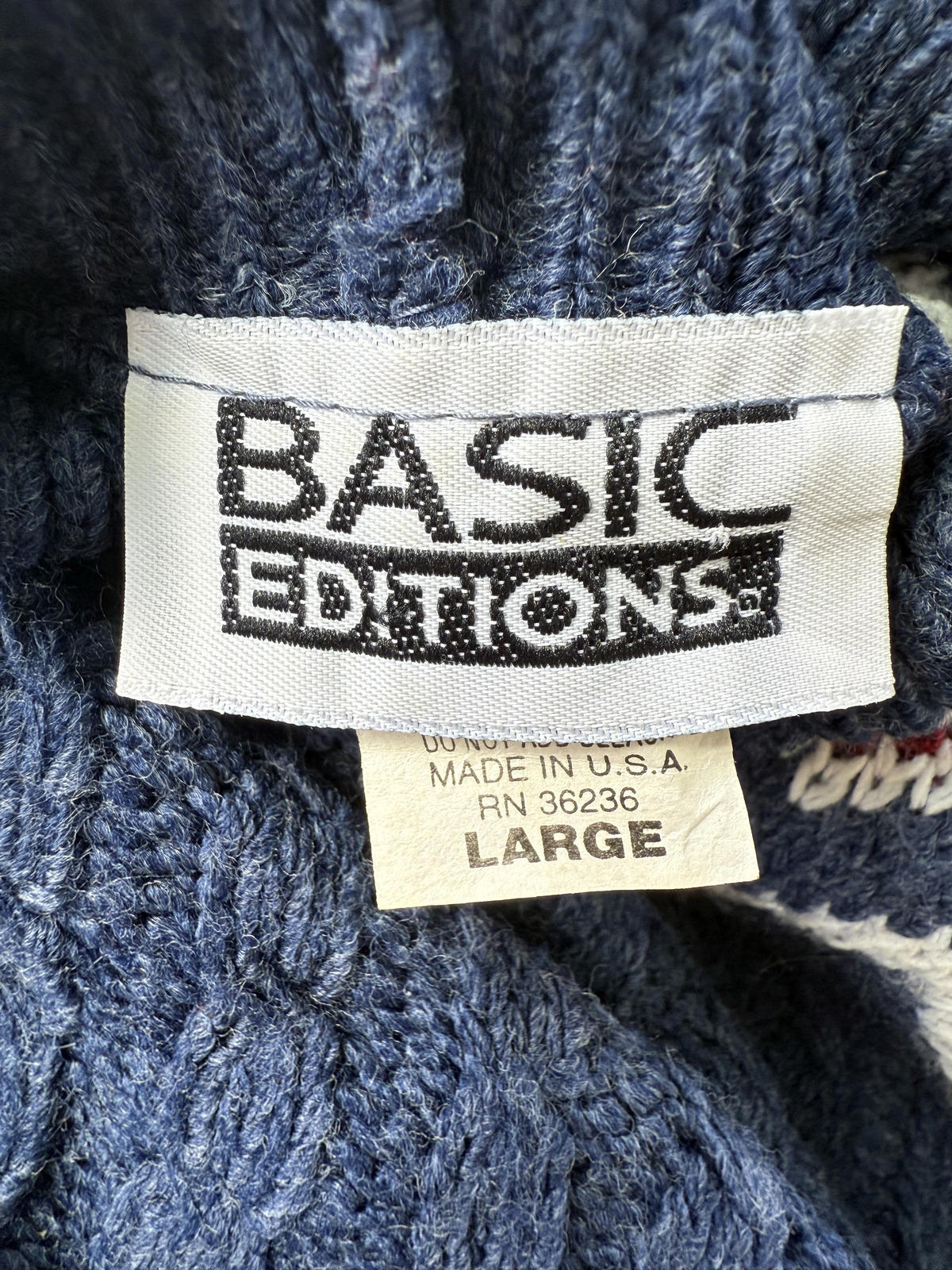 Vintage 90s Fair Isle Knit Jumper – Made in USA – Size USA L