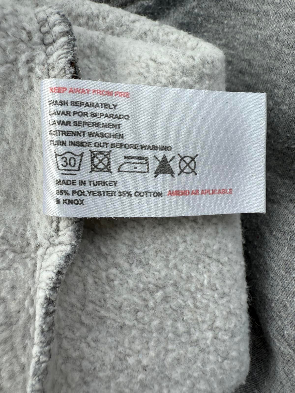 Vintage 2010s Bellfield Sweatshirt Small Grey Aztec Pocket Elbow Patch