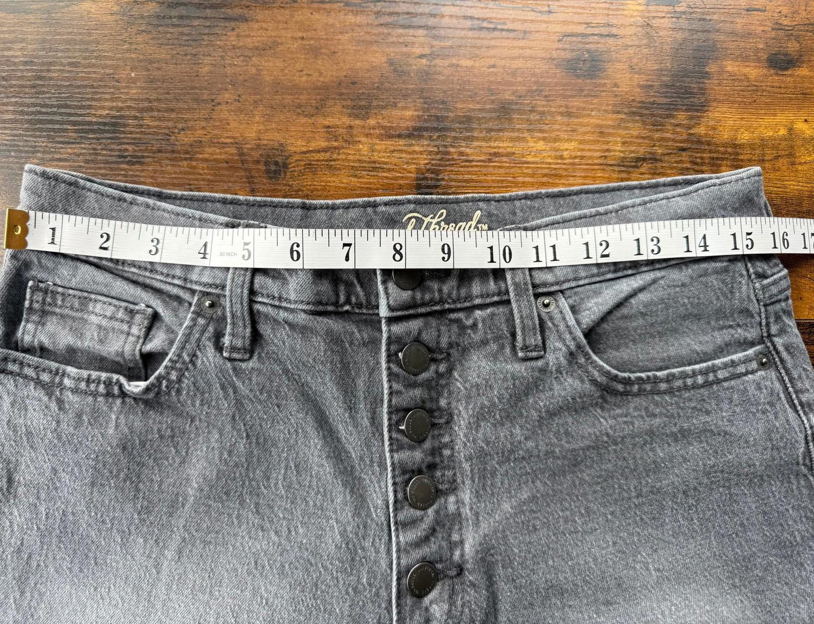 Universal Thread Women's Gray High-Rise Button-Fly Jeans US Size 8 UK 12 - 29R