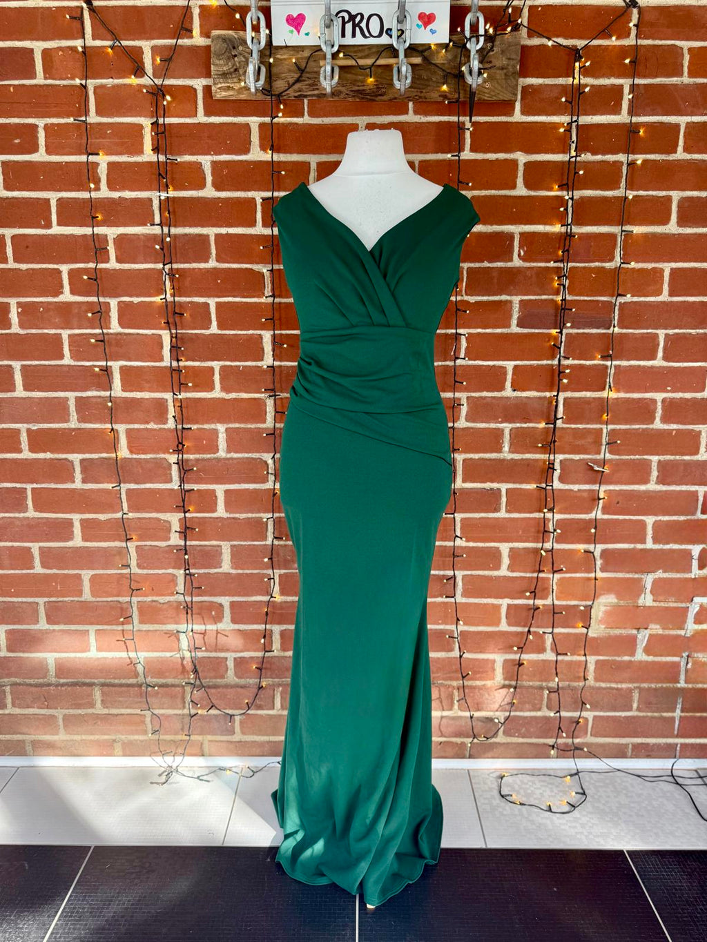 City Goddess Emerald Green Maxi Dress UK 12 BNWT Elegant Evening Gown