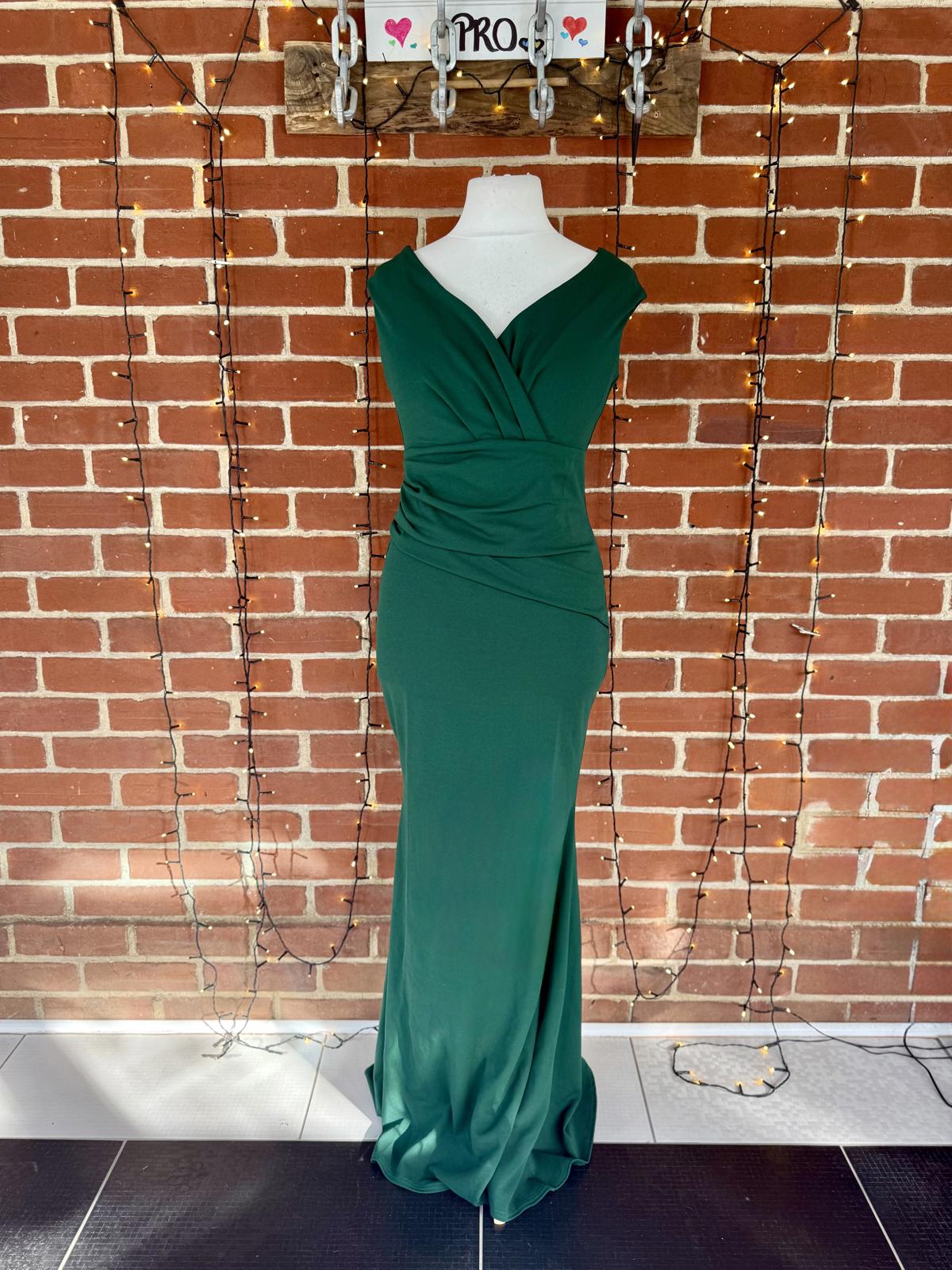 City Goddess Emerald Green Maxi Dress UK 12 BNWT Elegant Evening Gown