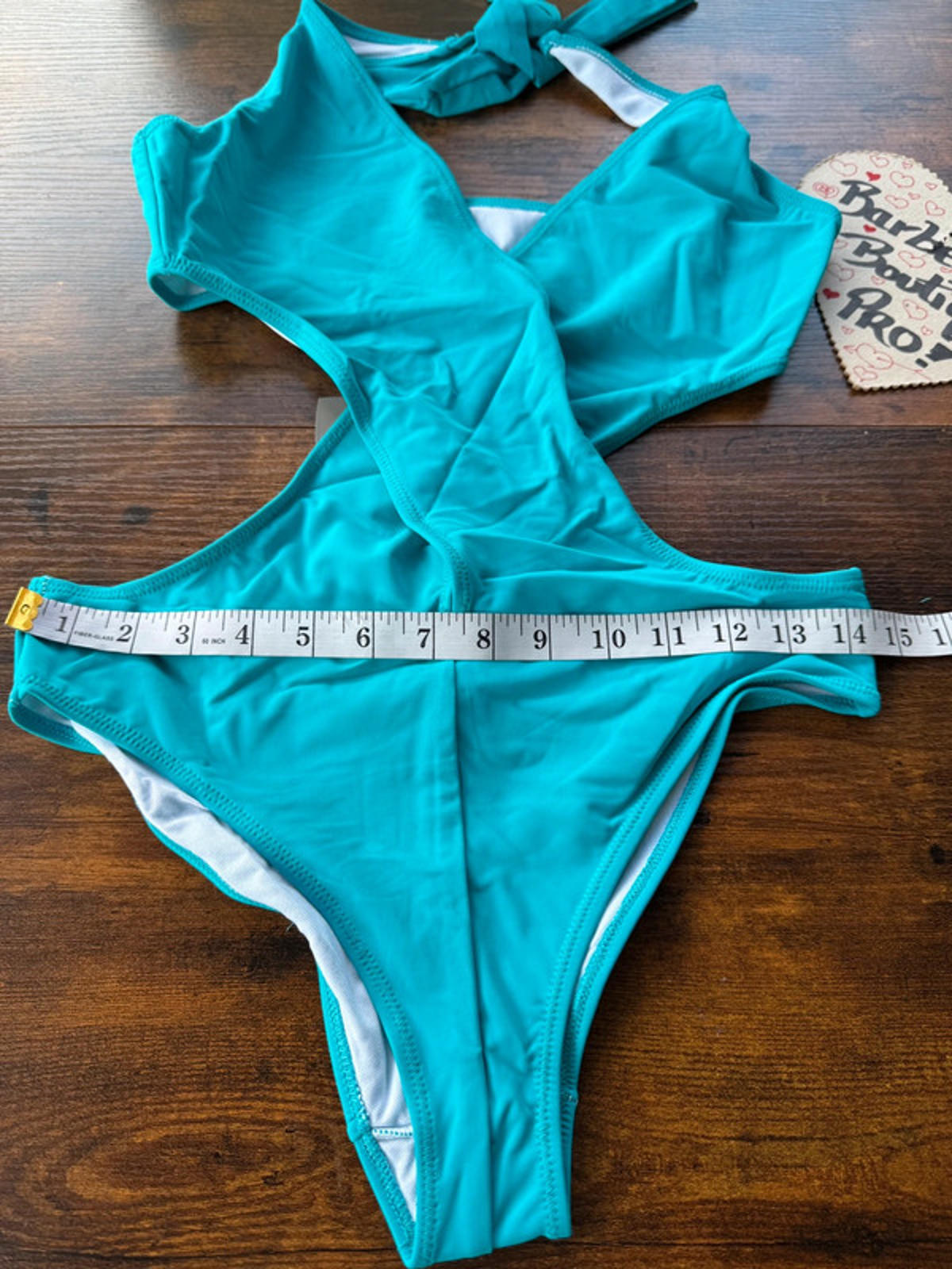 Elegant Aqua Wrap Swimsuit Set - Stylish One Piece