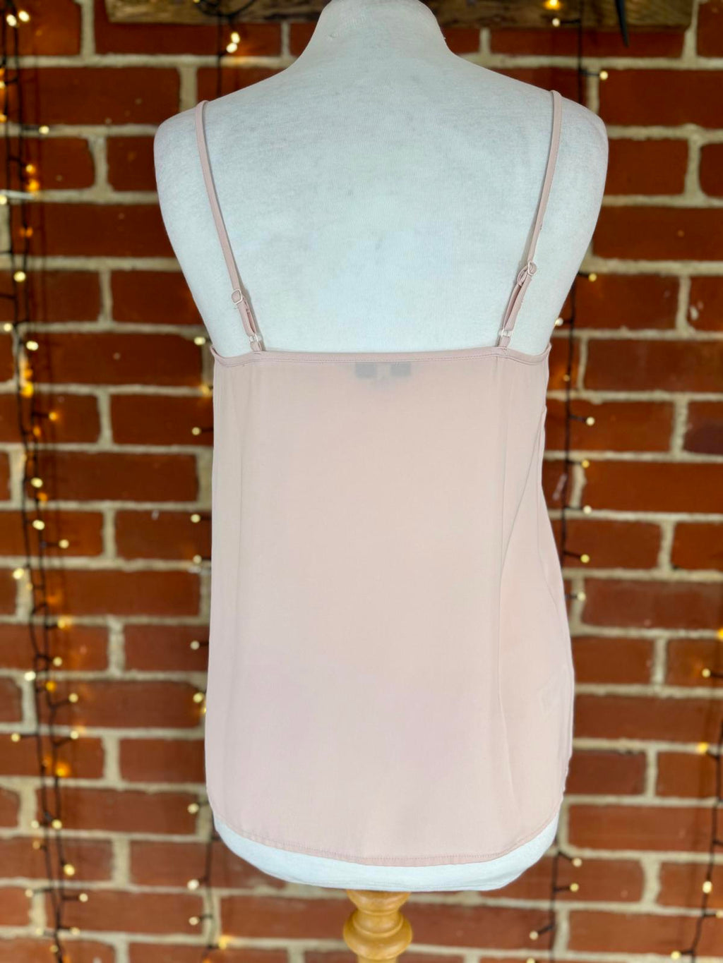 Next Blush Pink Studded Cami Top UK 10 VGC Soft Satin Look Vest Sleeveless #147