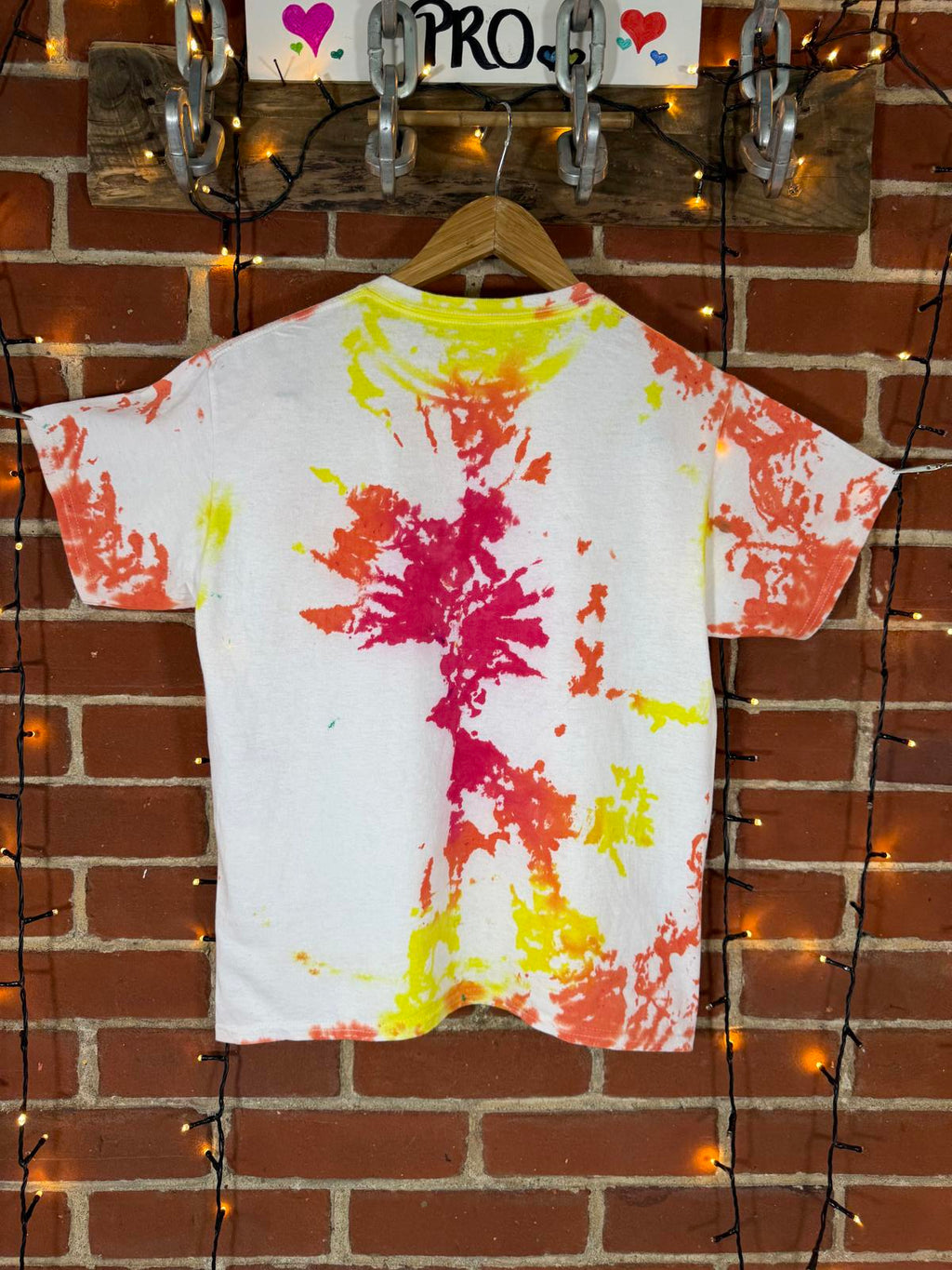 Colourful Tie-Dye T-Shirt - Unique Splash Design Medium Size
