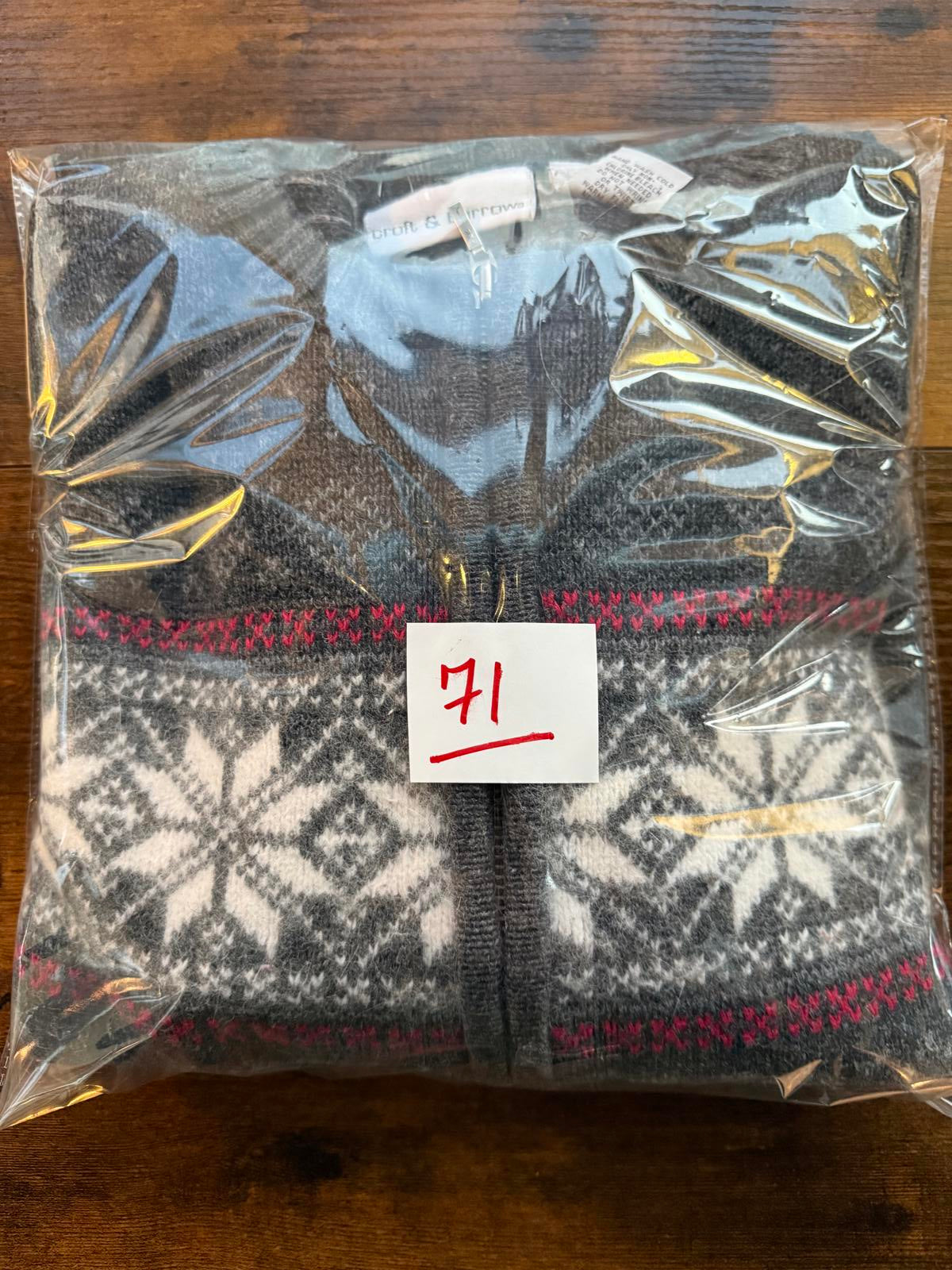 ❄️ Y2K Croft & Barrow Fair Isle Zip Cardigan – Charcoal Grey – UK 14–16 (L)