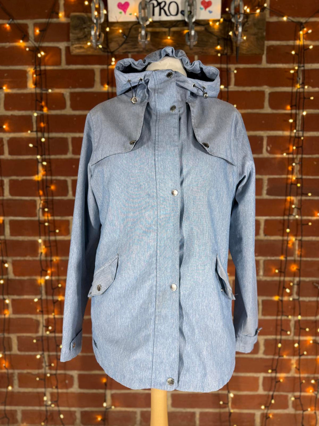 Regatta Great Outdoors Blue Waterproof Isotex Hooded Jacket – UK 16 - Read Info!