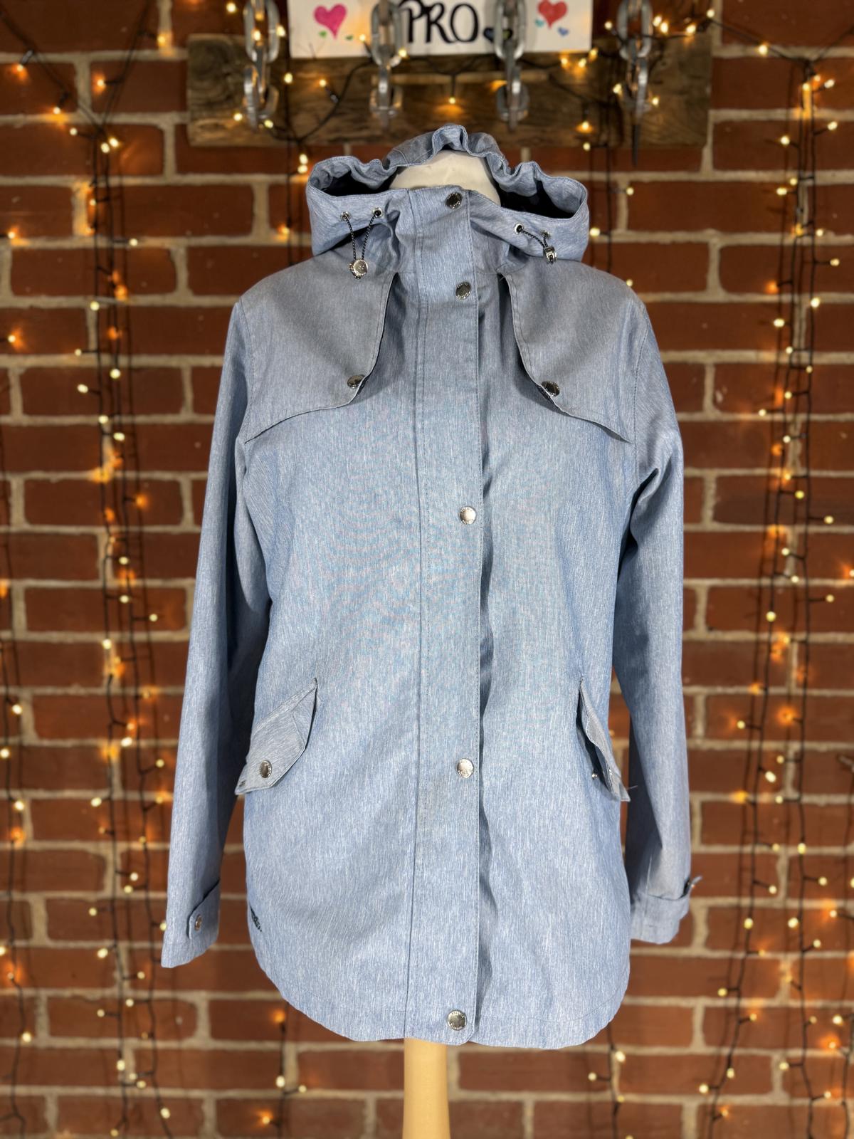 Regatta Great Outdoors Blue Waterproof Isotex Hooded Jacket – UK 16 - Read Info!