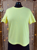 Papaya Lemon Yellow T-Shirt UK 16 Cotton Basic Summer Tee Bright