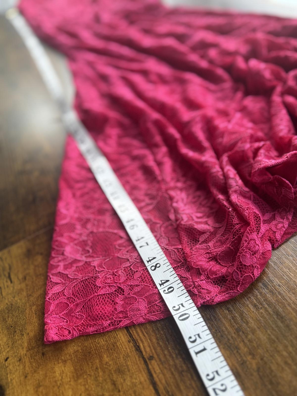 💃 GODDIVA LONDON DR2033 Cerise Lace Halter Maxi Dress – UK 6 - NWT