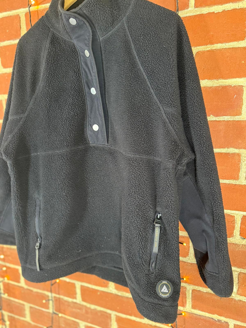 🖤 NEXT Elements Collection Black Sherpa Pullover | Men’s Size L