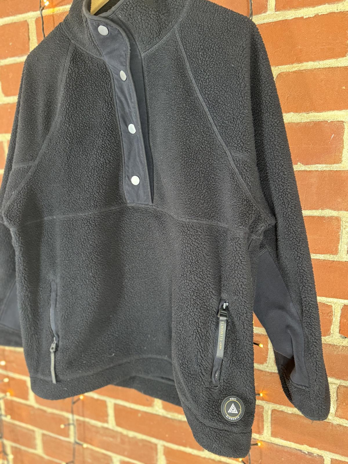 🖤 NEXT Elements Collection Black Sherpa Pullover | Men’s Size L