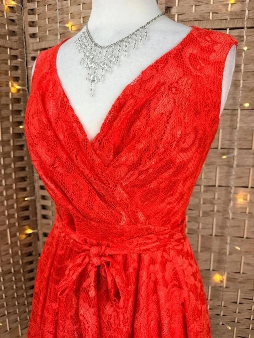 BNWT City Goddess Orange Lace Skater Dress UK12 Party Wedding