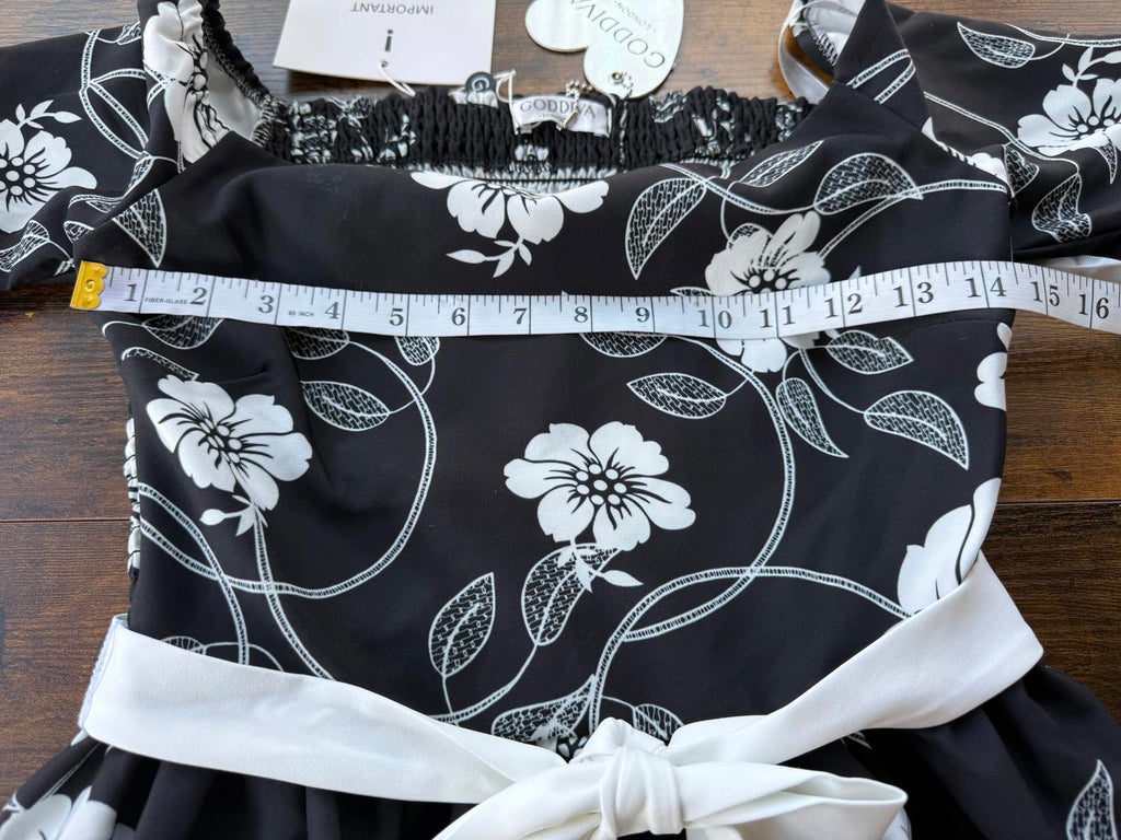 Goddiva London Floral Bardot Dress UK 10 -12 / US 6 -8 BNWT                 .467