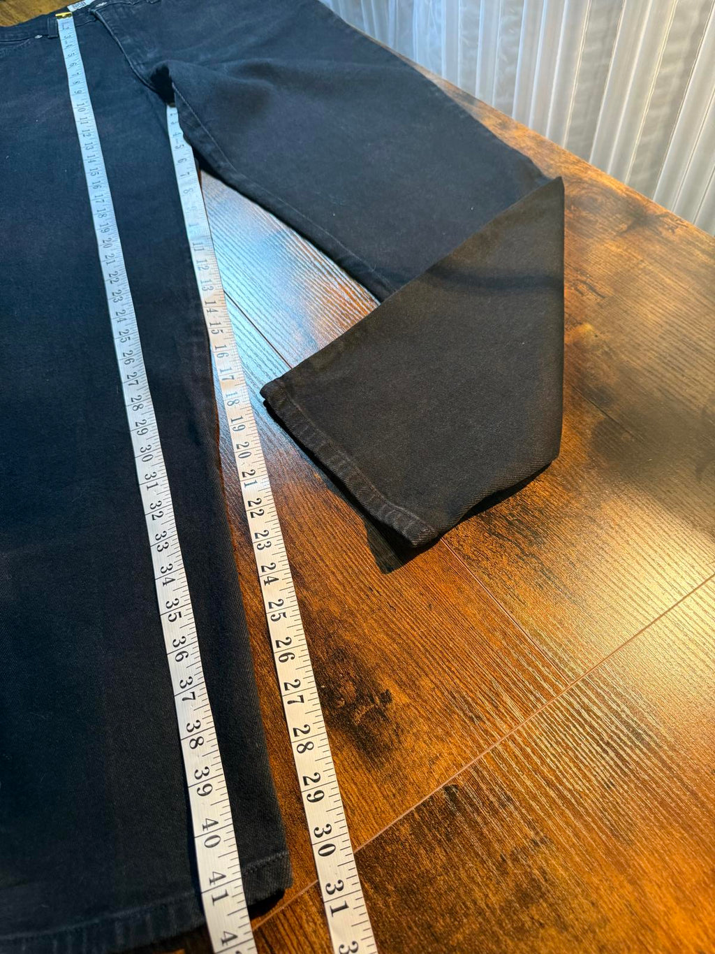 Faded Glory Black Straight Leg Stretch Jeans – UK 12–14 / US 12