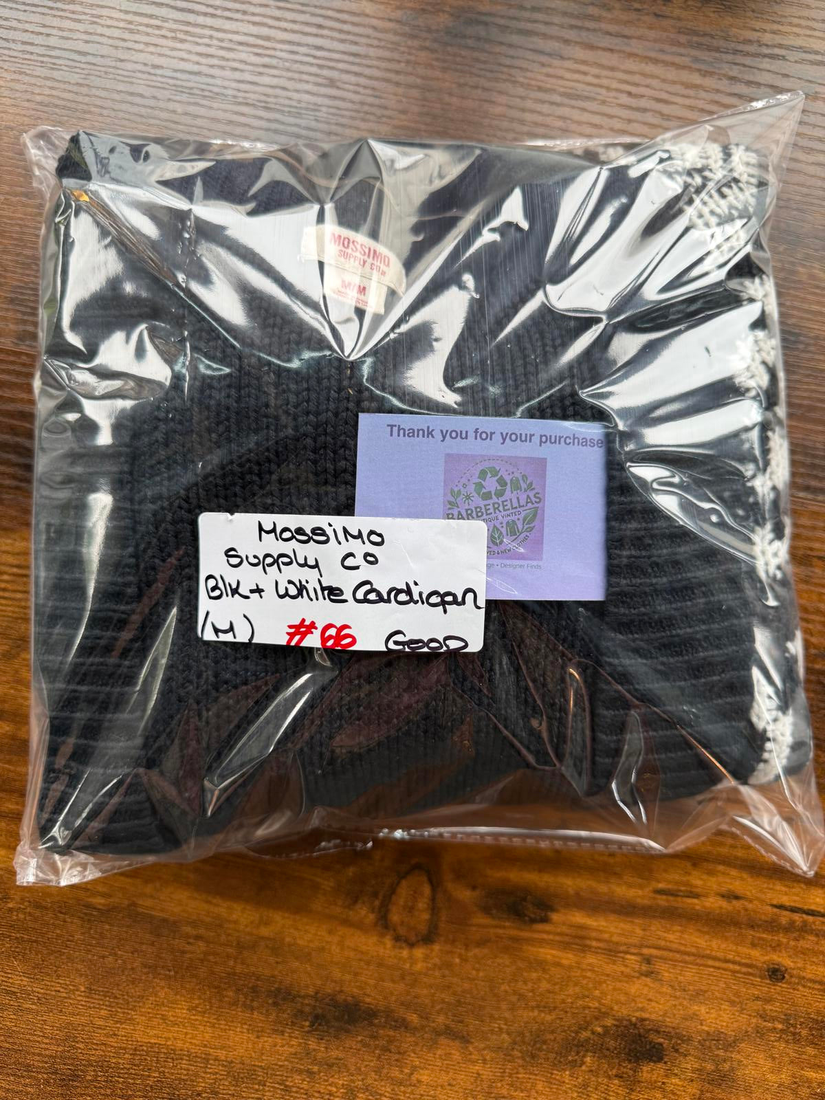 Mossimo Supply Co. Black & White Fair Isle Knit Cardigan Size M #66 NUM7