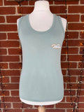 Vanlove Women's Light Blue Tank Top with Graphic Print - Size XL