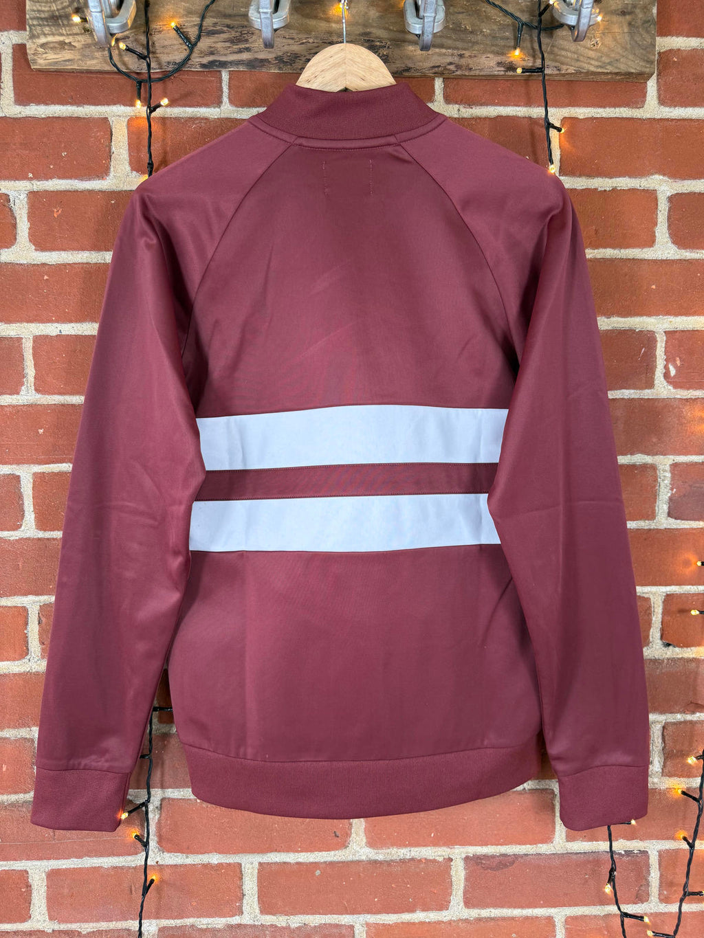 Shore Leave Urban Outfitters 1/4 Zip Sweatshirt Burgundy White Stripes NUM63