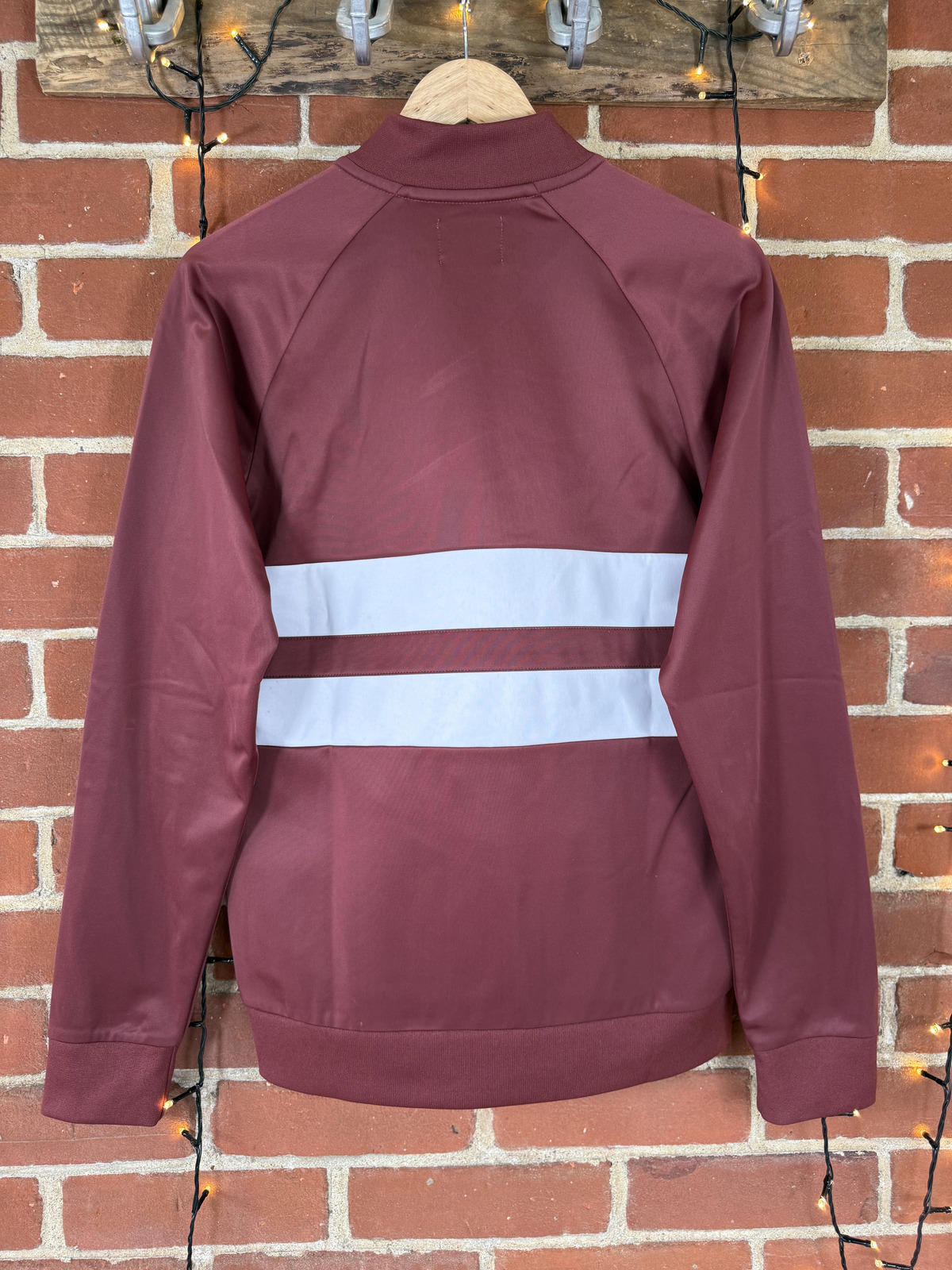 Shore Leave Urban Outfitters 1/4 Zip Sweatshirt Burgundy White Stripes NUM63