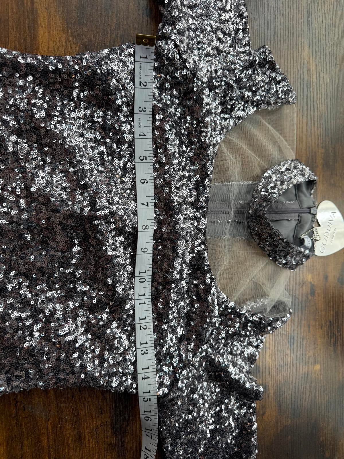 Goddiva London Silver Sequin Open-Back Bodycon Dress – UK 10 - New with tags