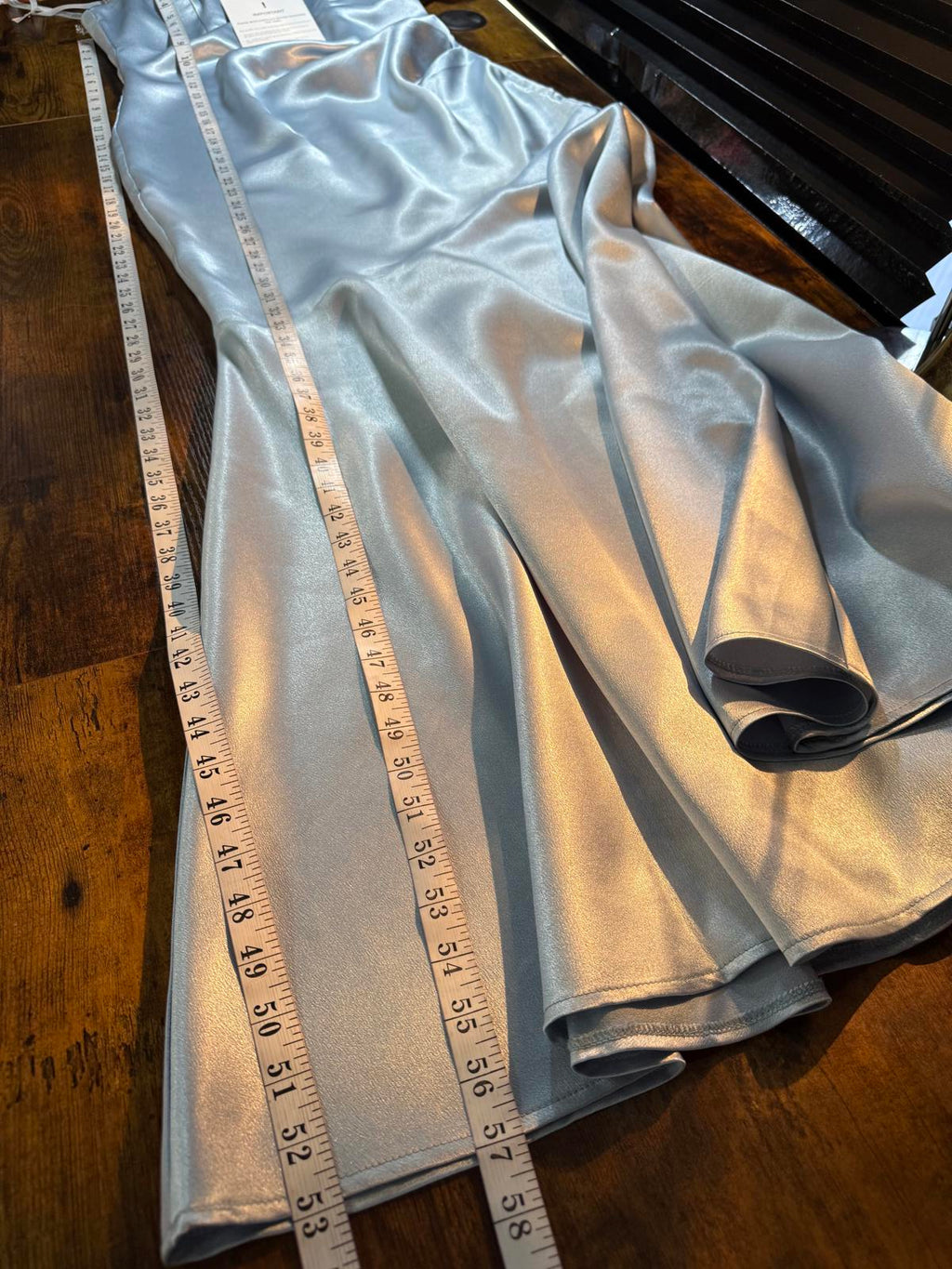 Goddiva Ice Blue Satin Maxi Dress UK 12 Evening Dress      Read Info!        282