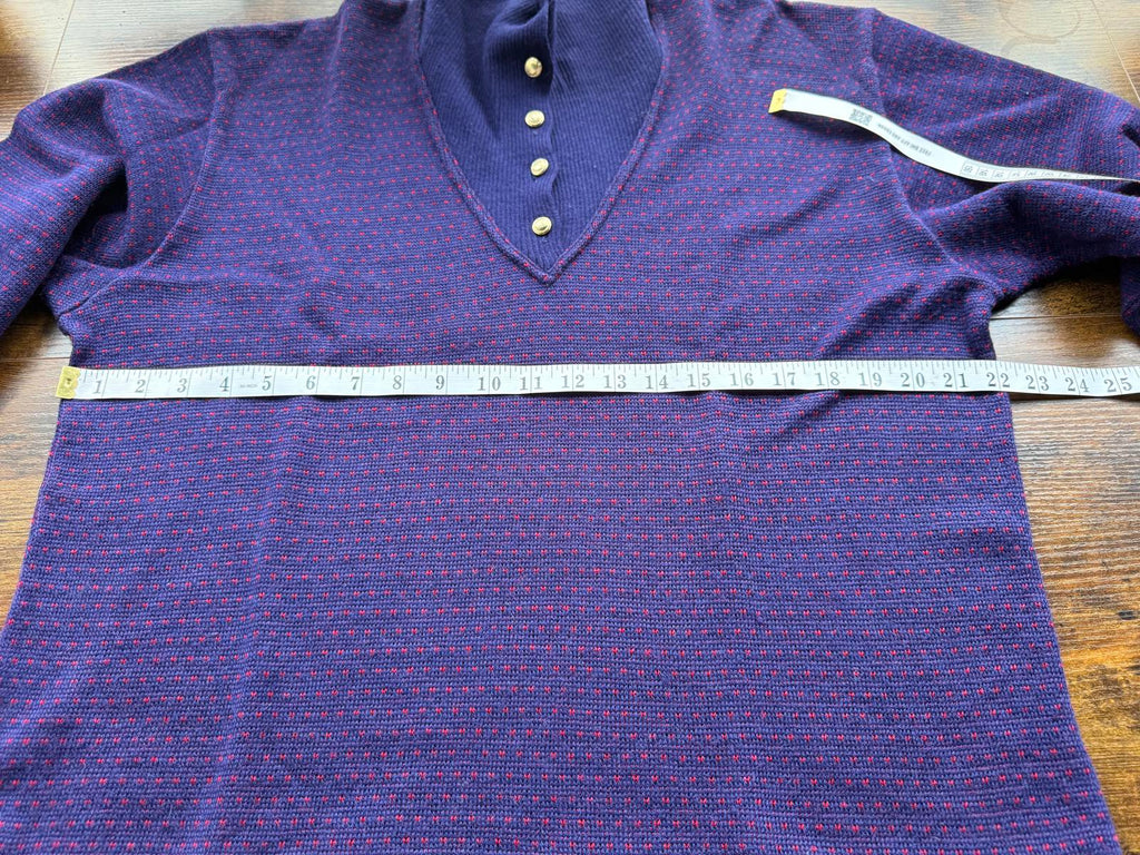 Vintage 1980s GISPA – Made in Italy – Navy/Red – Gold Button Detail #68