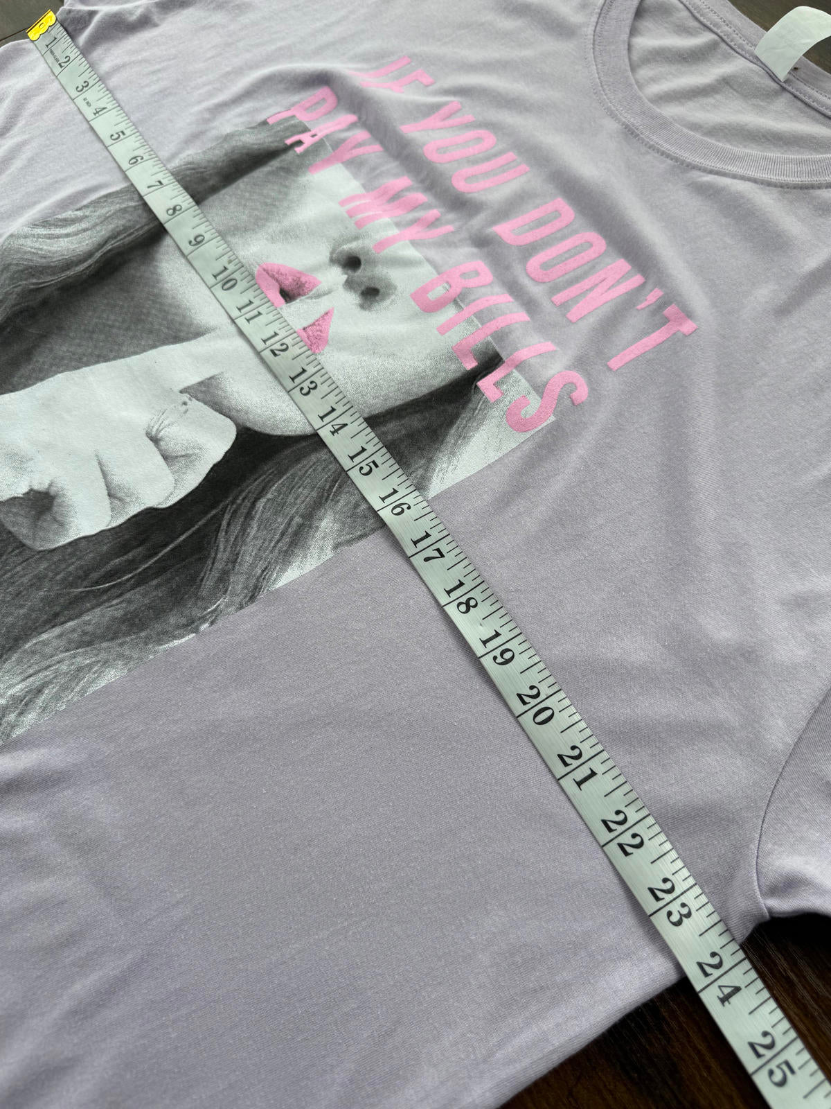 Lavender Graphic T-Shirt Dress with Pink Text - Size 16