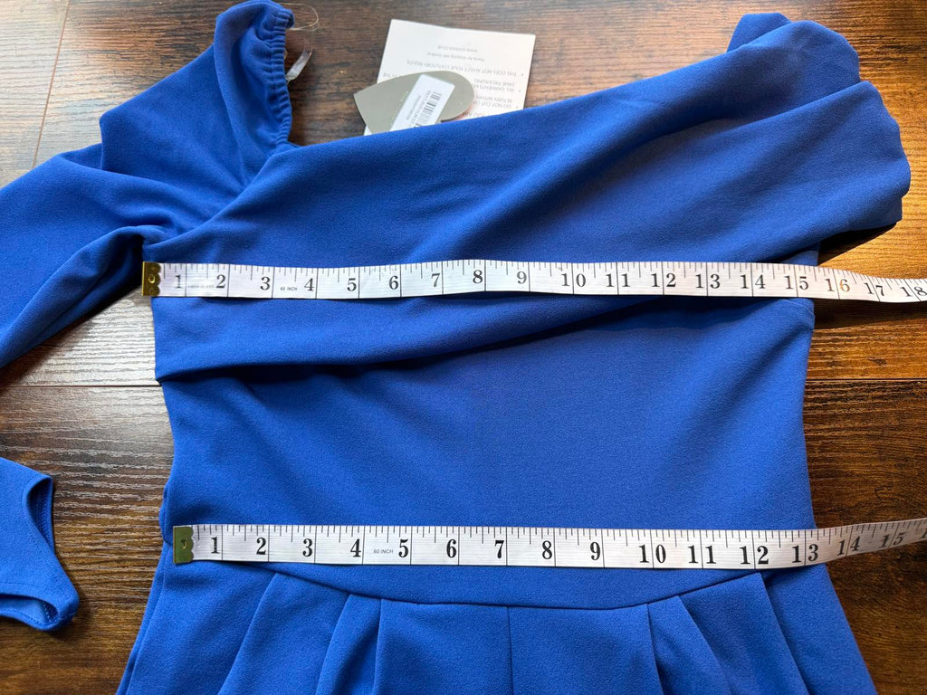 Goddiva London Royal Blue Bardot Jumpsuit UK 10 / US 6 BNWT                 .323