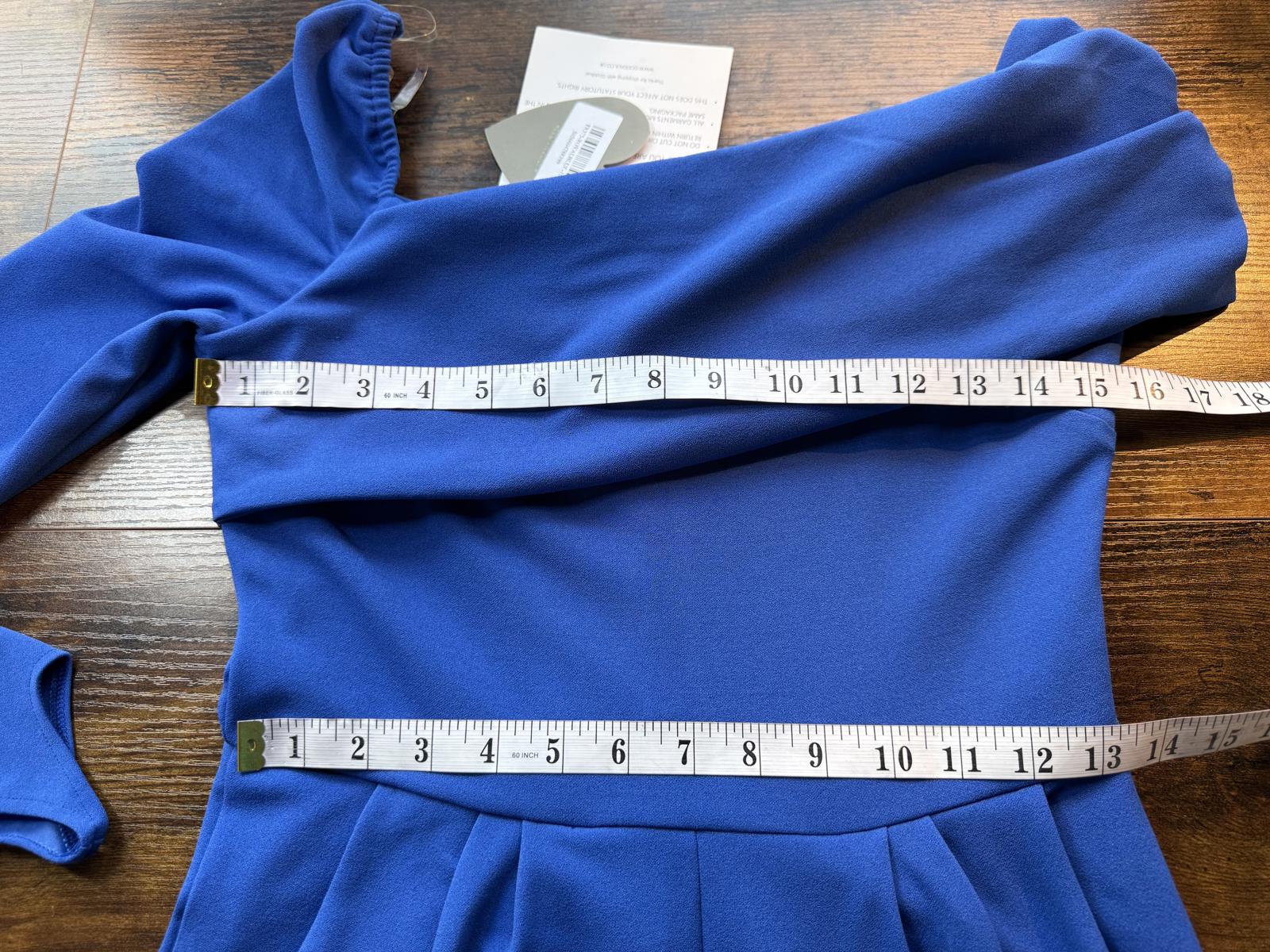 Goddiva London Royal Blue Bardot Jumpsuit UK 10 / US 6 BNWT                 .323