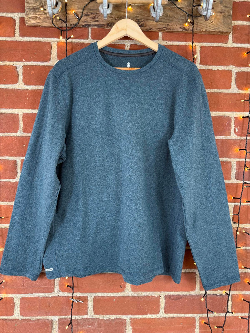 Men's Long Sleeve Free Country Crew Neck SweatShirt - Green - XL NUM 47