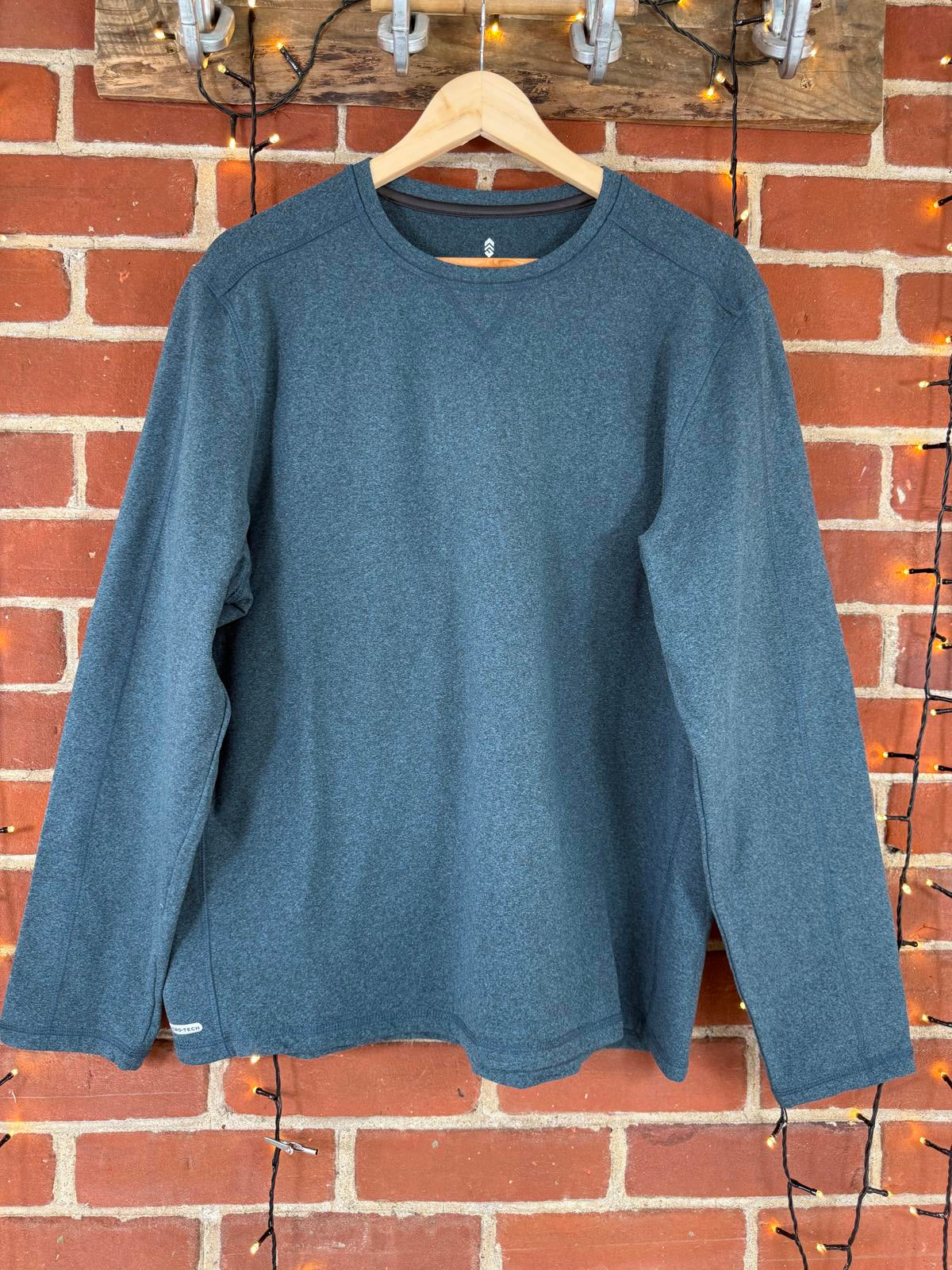 Men's Long Sleeve Free Country Crew Neck SweatShirt - Green - XL NUM 47