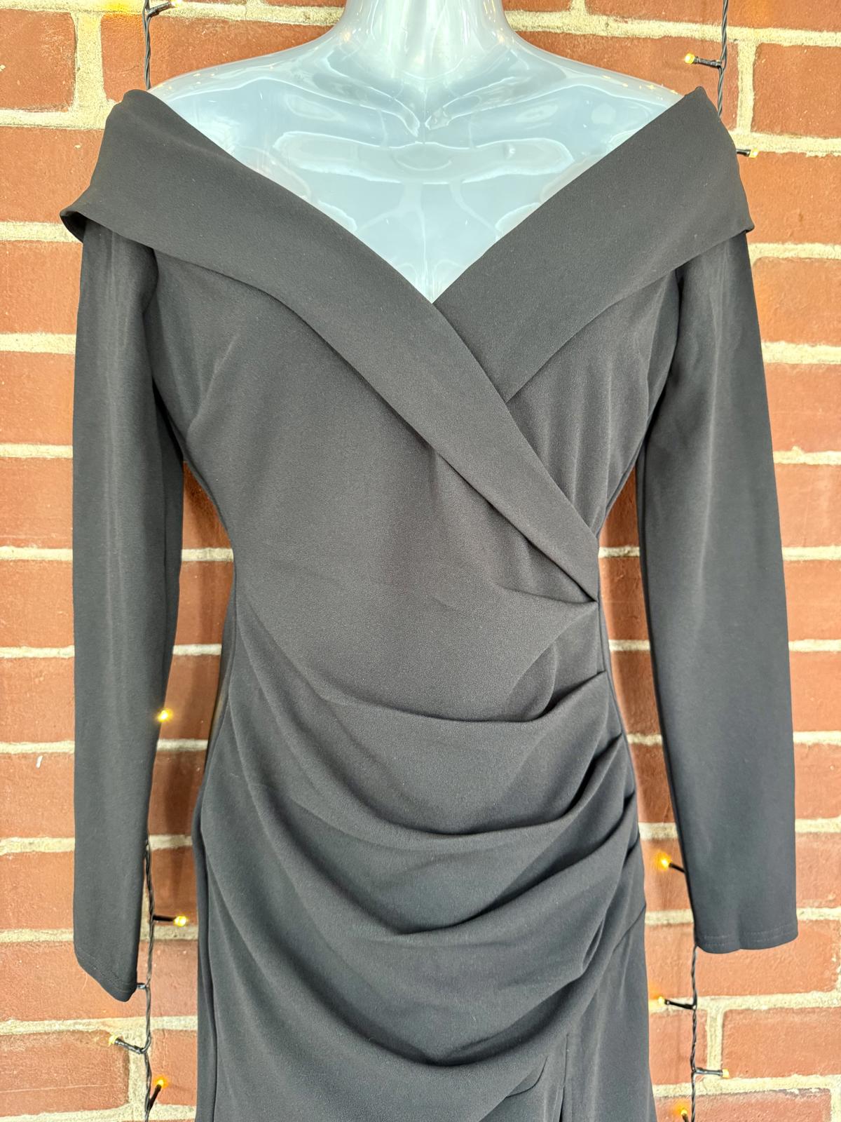 Goddiva London Black Ruched Maxi Dress UK 8 / US 4 – BNWT