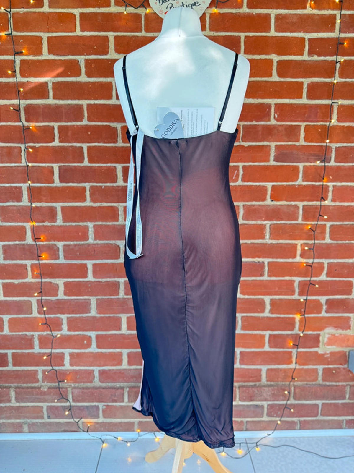 Black Grunge Style Sheer Black Maxi Dress - Size 14 - New With Tags