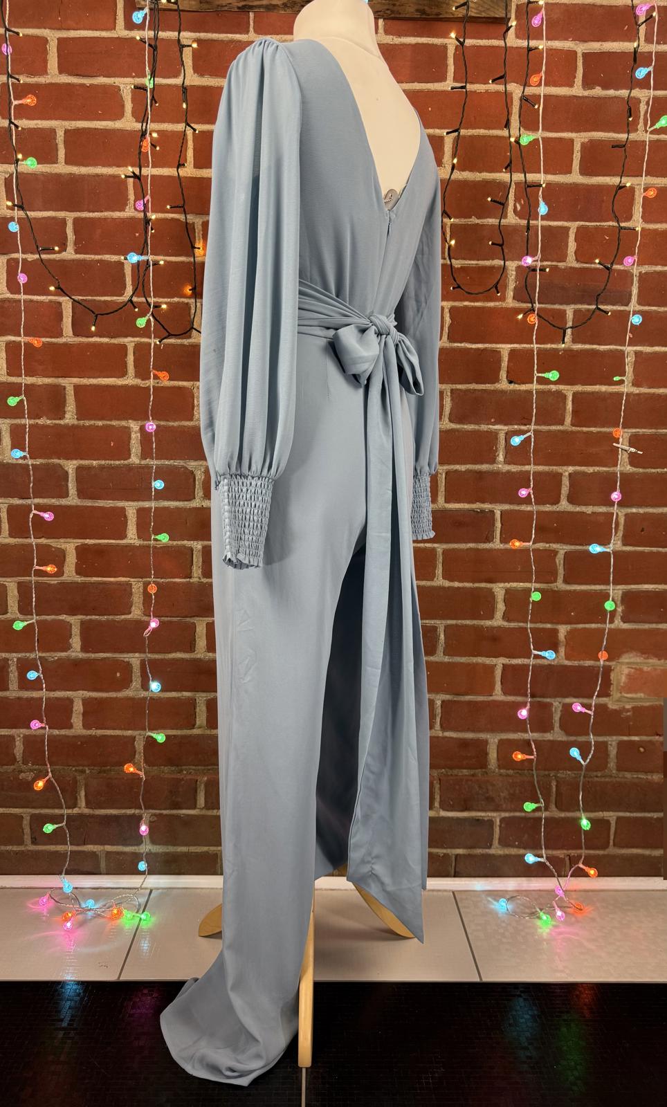 Goddiva Duck Egg Blue Wide Leg Jumpsuit UK 12 / US 8 BNWT                   .320