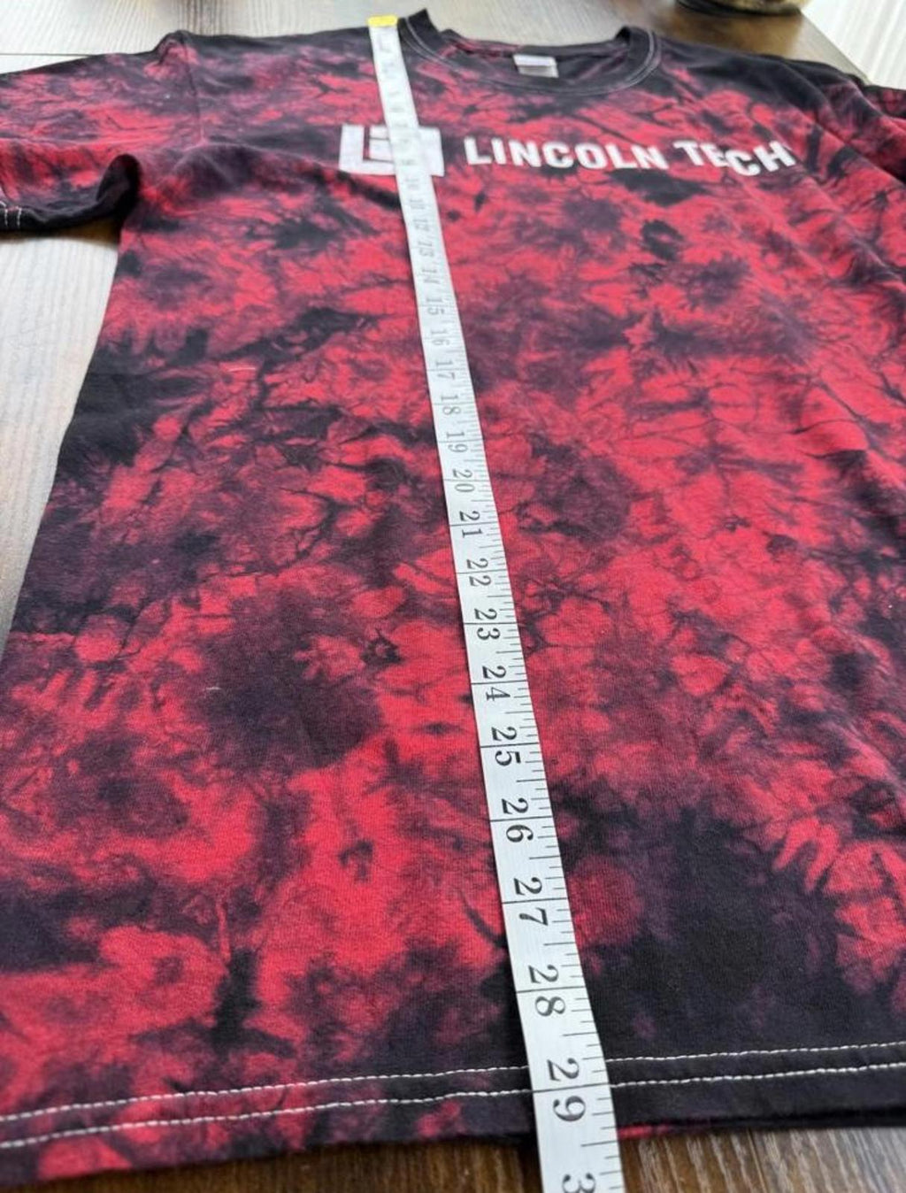 🔥 Lincoln Tech Tie-Dye Logo T-Shirt – Gildan Heavy Cotton – Size L – Cotton