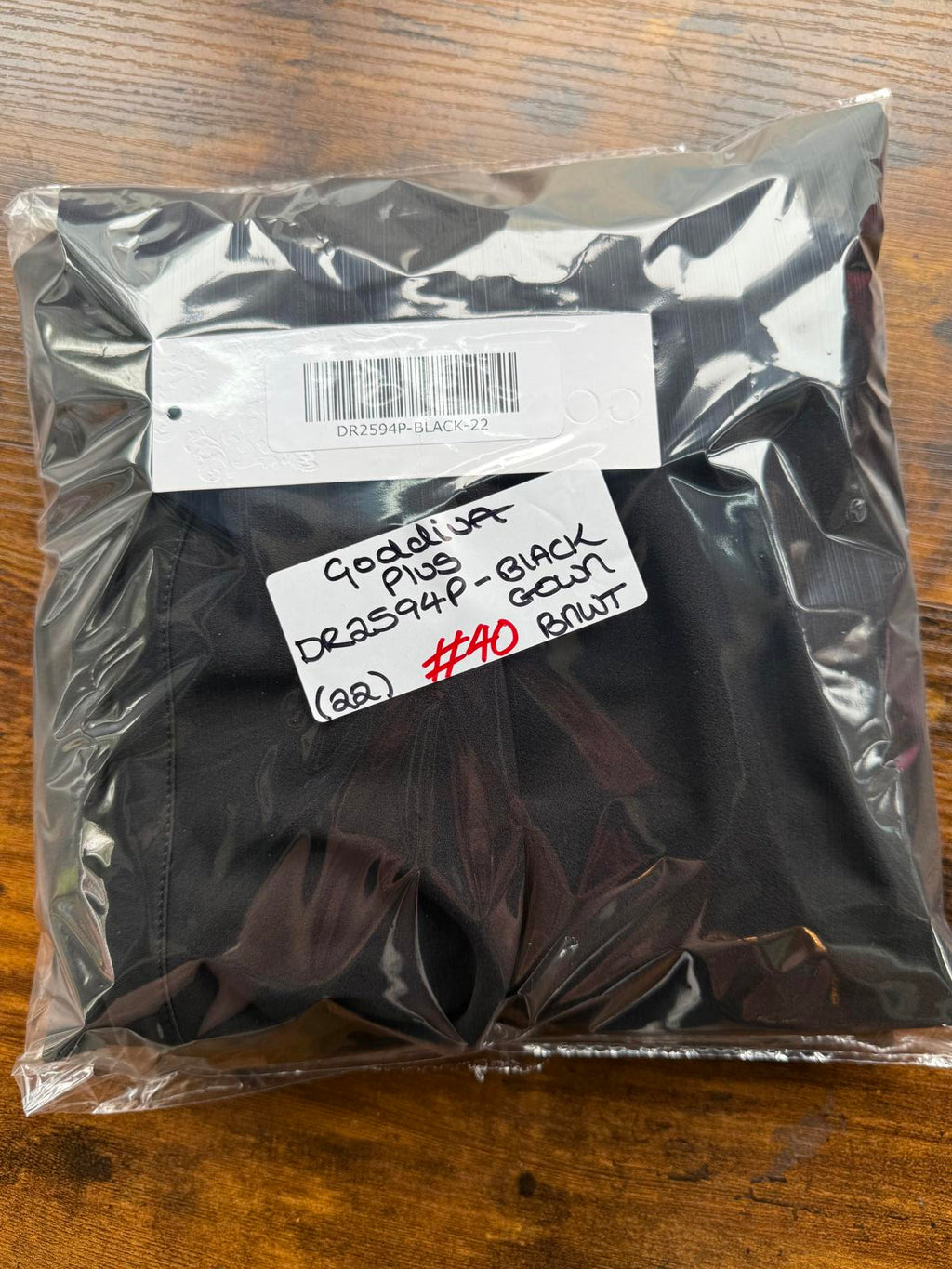 #40 Goddiva Plus DR2594P Black Off Shoulder Maxi Dress – UK 22