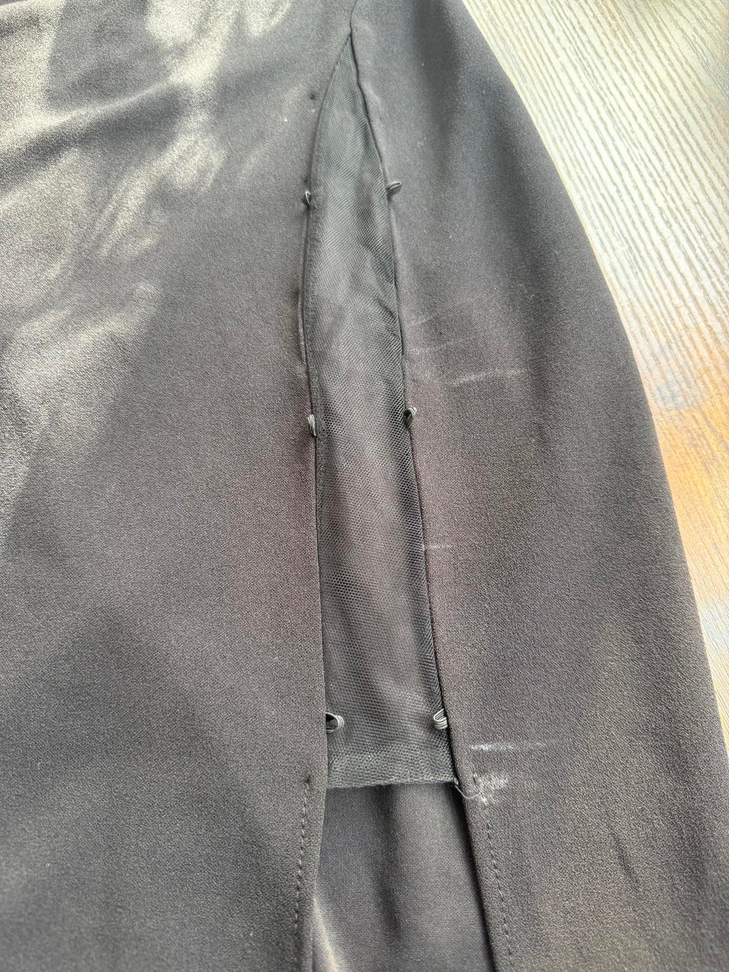 Elegant Black Sleeveless Maxi Dress & Sheer Side Split Read Info! UK 8-10 #194