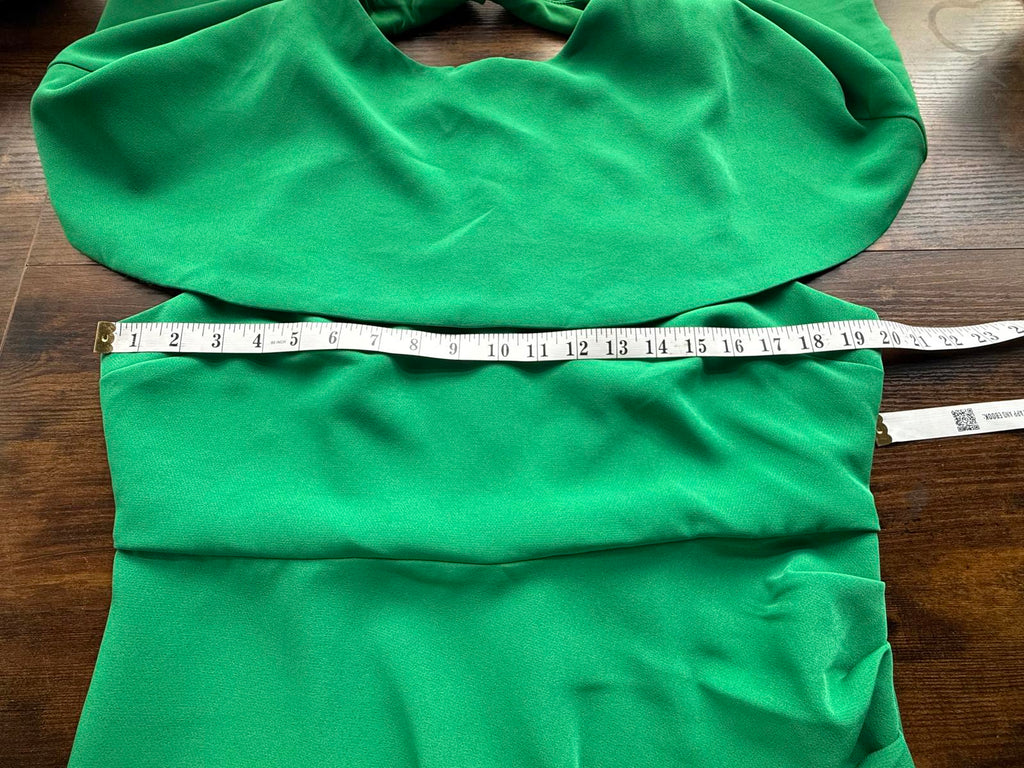 Boohoo Emerald Green Detachable Cape Midi Dress UK 16 BNWT Bodycon #126