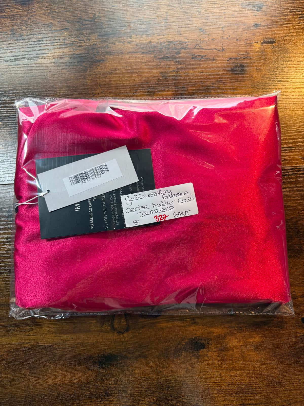 Goddiva Pink Satin Halter Maxi Dress UK 8 / US 4 – Evening Gown             .327