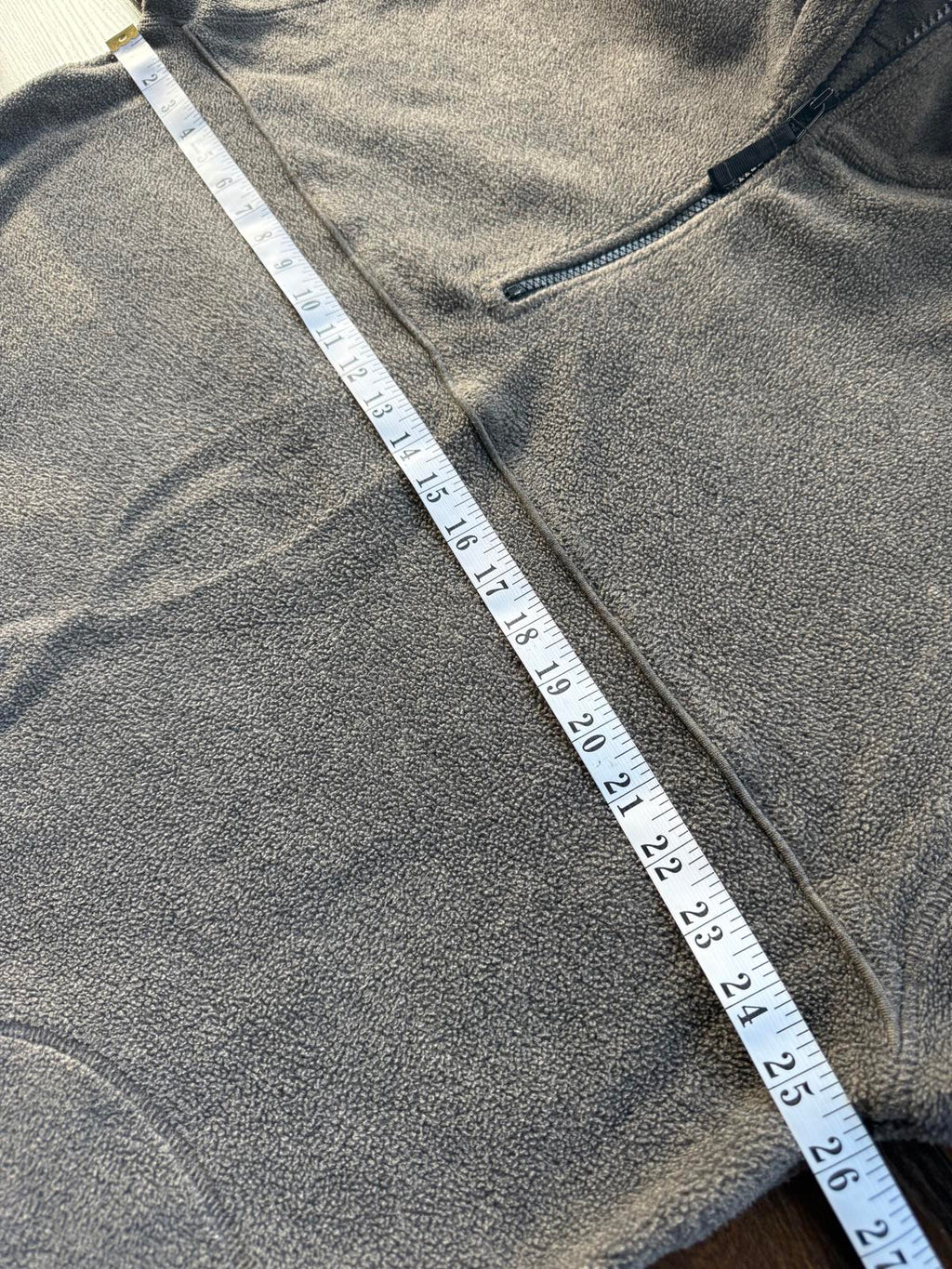 George Men’s Fleece Jumper XL (46–48” Chest) Grey Quarter Zip Pullover #43