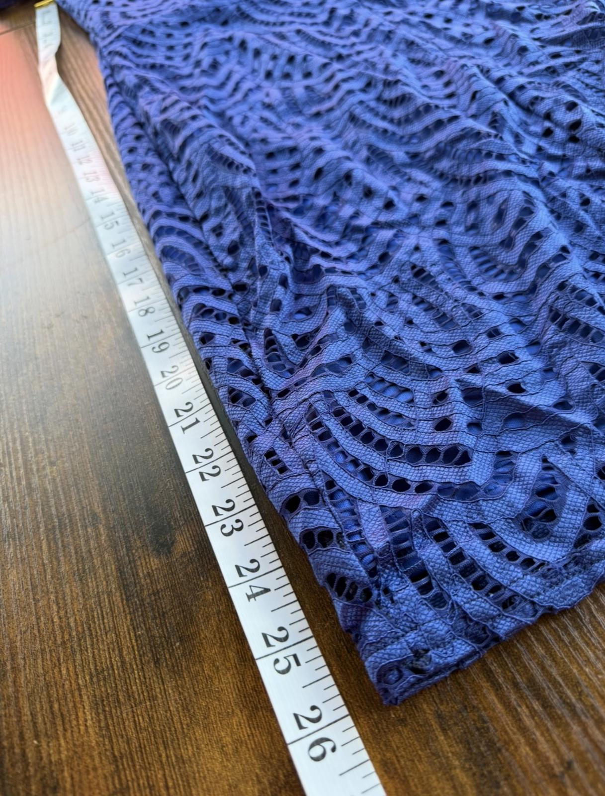 Elegant Blue Lace Mini Dress