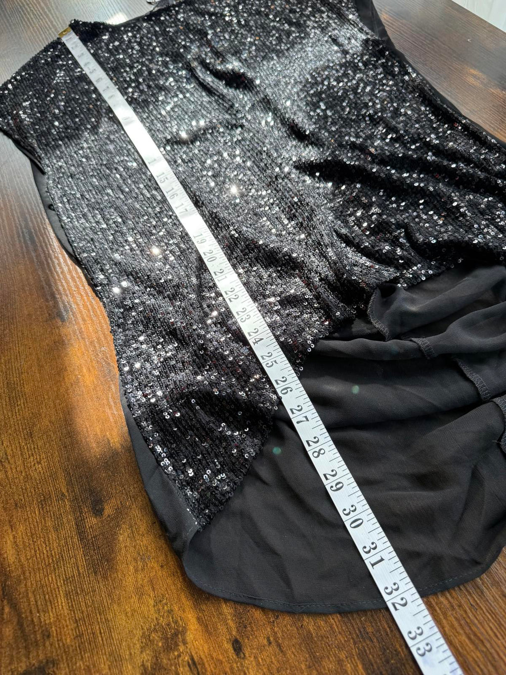 Goddiva Sequin Top Sheer Chiffon Dipped Back UK 12 Medium Party Blouse BNWT #28